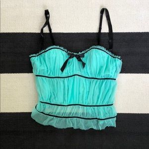 Tiffany blue Victoria’s Secret Corset Bustier